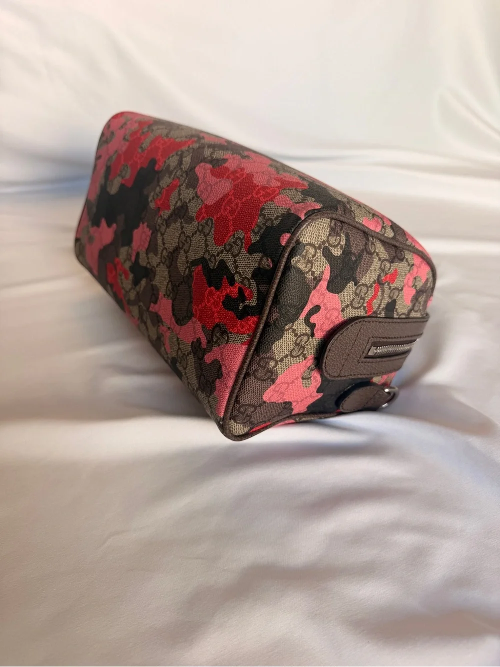 Gucci 2026 GG Small Boston Pink Camo Duffle NWT 854860 w/ Gift Box